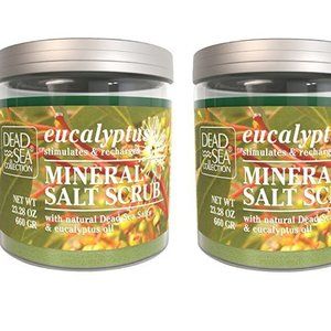 2 X Dead Sea Eucalyptus Mineral Salt Scrub 23.28oz each